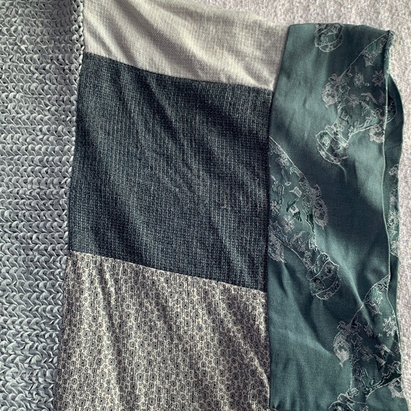 Vintage Donna Jessica art to wear silk blend patchwork tunic top size XL - Picture 12 of 13